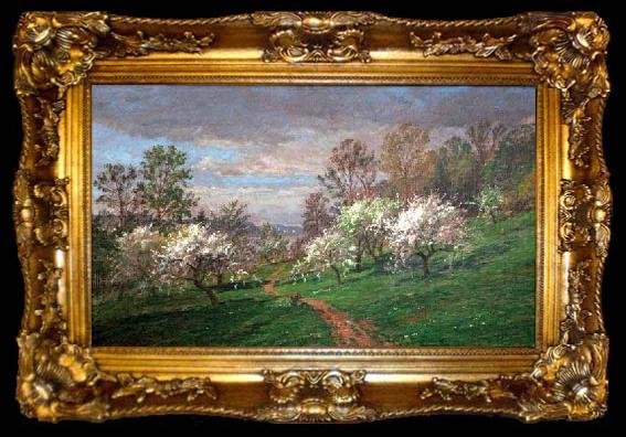 framed  Jasper Francis Cropsey Apple Blossoms, ta009-2